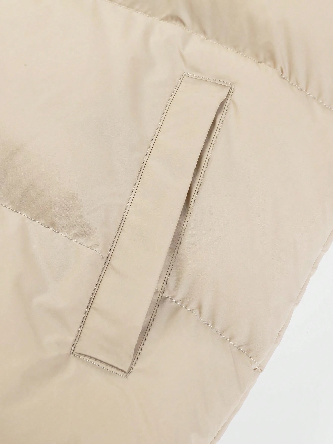 Manfinity Homme Men'S Long Sleeve Loose Drawstring Hooded Zip-Up Padded Coat (No Sweater Included) Plain Going Out Casual Quilted Outdoor Windbreaker Winter Outerwear, Fall