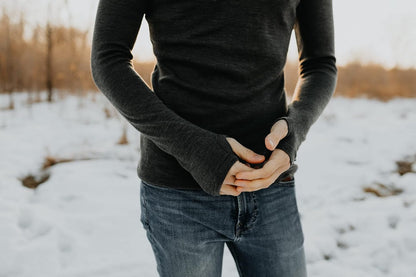 New Zealand 100% Merino Longsleeve Baselayer with Thumbloops - Select Color and Size